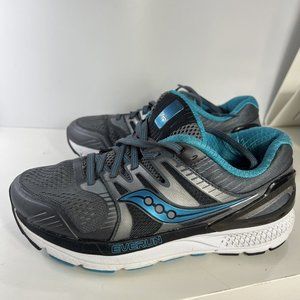 Saucony Redeemer ISO FIT Womens Size 6 Wide Running Shoes Gray/Blue S10382-1